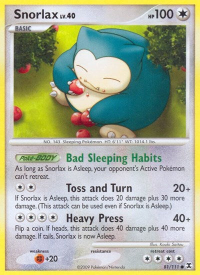 Snorlax (81) (Rising Rivals) Medium Play