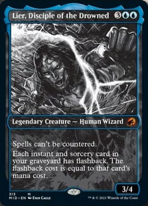 Lier, Disciple of the Drowned (Showcase) (Innistrad: Midnight Hunt) Light Play