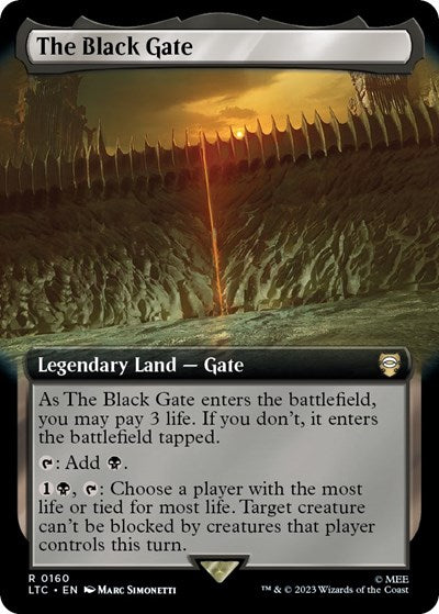 The Black Gate (Extended Art) (Commander: The Lord of the Rings: Tales of Middle-earth) Light Play