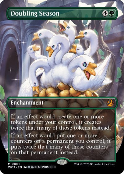 Doubling Season (Anime Borderless) (Wilds of Eldraine: Enchanting Tales) Light Play Foil