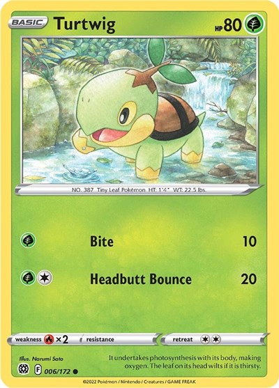 Turtwig (SWSH09: Brilliant Stars) Light Play Reverse Holofoil