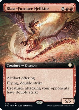 Blast-Furnace Hellkite (Extended Art) (Commander: The Brothers' War) Light Play