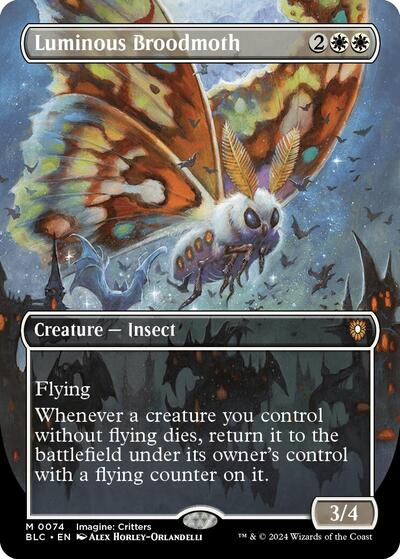 Luminous Broodmoth (Borderless) (Commander: Bloomburrow) Light Play