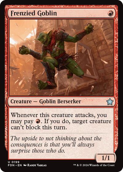 Frenzied Goblin (Foundations) Near Mint Foil