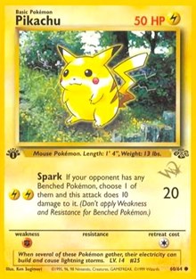 Pikachu (W Stamped) (WoTC Promo) Light Play