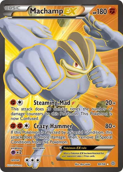 Machamp EX (90 Full Art) (XY - Ancient Origins) Medium Play Holofoil