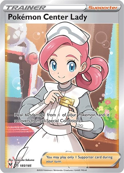 Pokemon Center Lady (Full Art) (SWSH04: Vivid Voltage) Light Play Holofoil