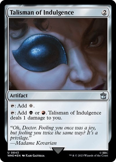 Talisman of Indulgence (Surge Foil) (Universes Beyond: Doctor Who) Light Play Foil