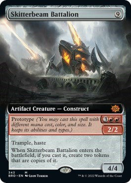 Skitterbeam Battalion (Extended Art) (The Brothers' War) Light Play Foil