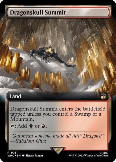 Dragonskull Summit (Extended Art) (Surge Foil) (Universes Beyond: Doctor Who) Light Play Foil