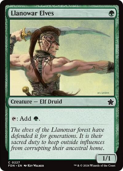 Llanowar Elves (Foundations) Light Play