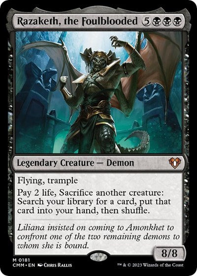 Razaketh, the Foulblooded (Commander Masters) Light Play