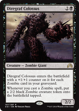 Diregraf Colossus (Shadows Over Innistrad) Light Play