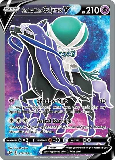 Shadow Rider Calyrex V (Full Art) (SWSH06: Chilling Reign) Light Play Holofoil