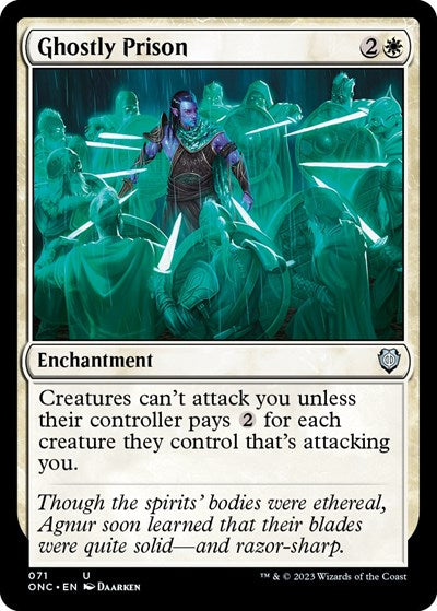 Ghostly Prison (Commander: Phyrexia: All Will Be One) Light Play