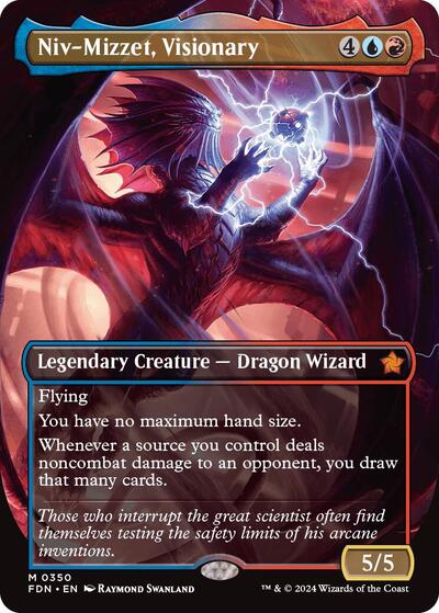 Niv-Mizzet, Visionary (Borderless) (Foundations) Light Play