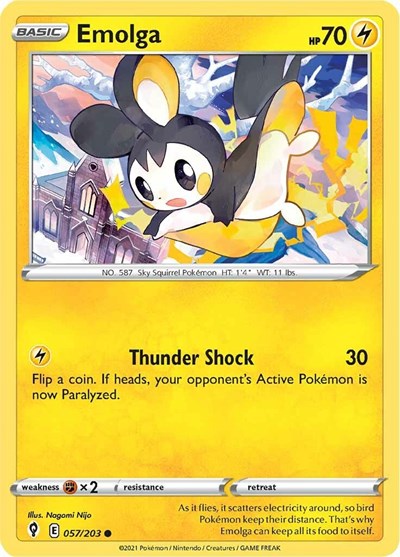 Emolga (SWSH07: Evolving Skies) Light Play