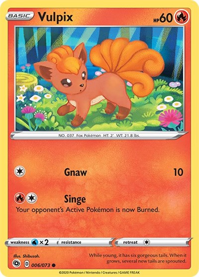 Vulpix (Champion's Path) Light Play