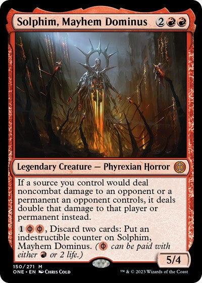 Solphim, Mayhem Dominus (Phyrexia: All Will Be One) Light Play