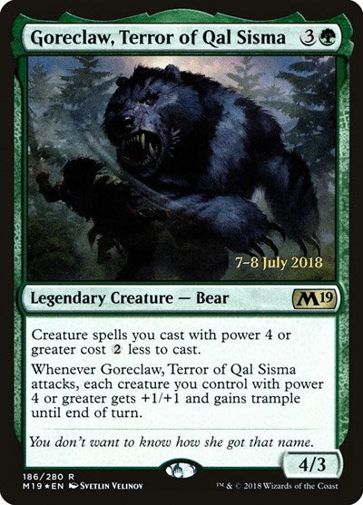 Goreclaw, Terror of Qal Sisma (Promos: Prerelease Cards) Light Play Foil