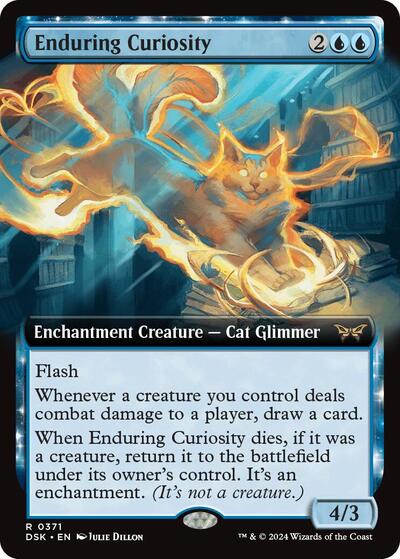 Enduring Curiosity (Extended Art) (Duskmourn: House of Horror) Light Play