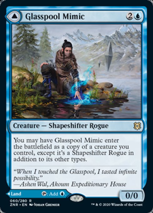 Glasspool Mimic / Glasspool Shore (Zendikar Rising) Light Play Foil