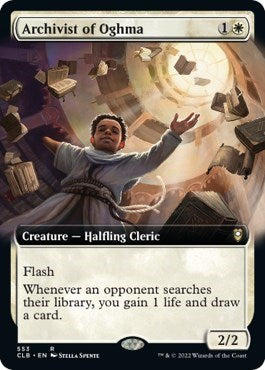 Archivist of Oghma (Extended Art) (Commander Legends: Battle for Baldur's Gate) Light Play Foil