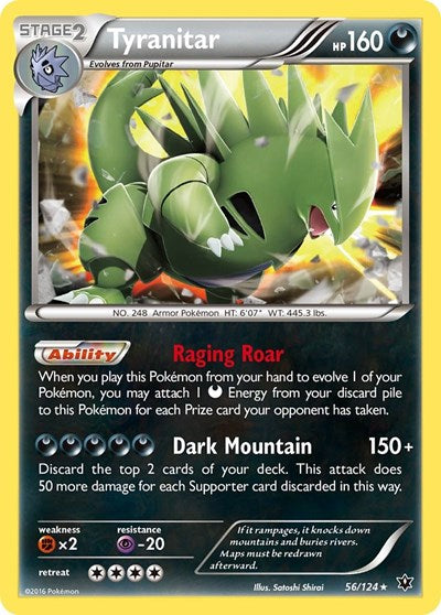 Tyranitar (XY - Fates Collide) Medium Play Reverse Holofoil