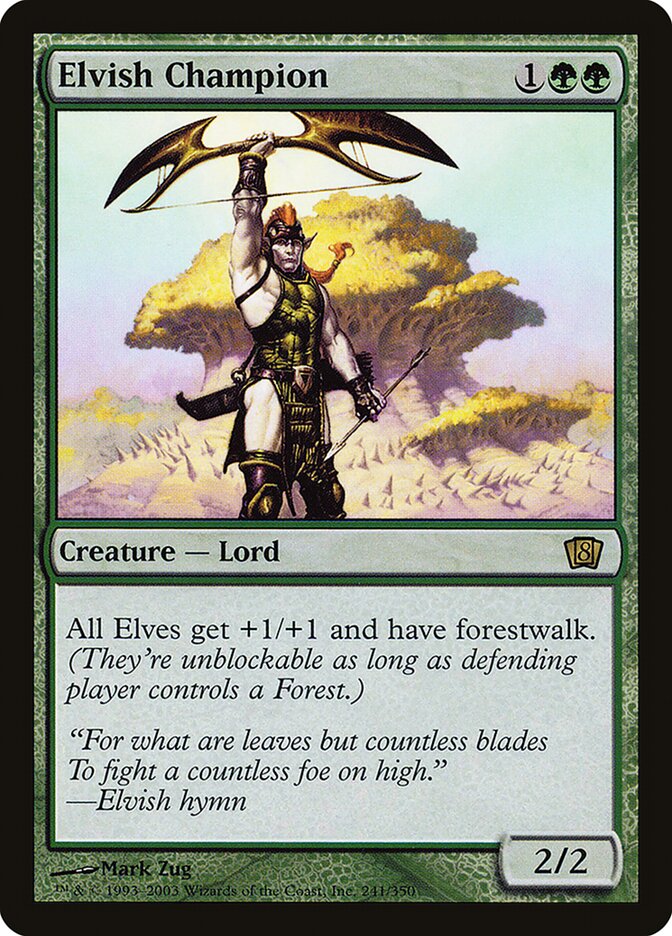 Elvish Champion (8th Edition Chinese) Near Mint Foil