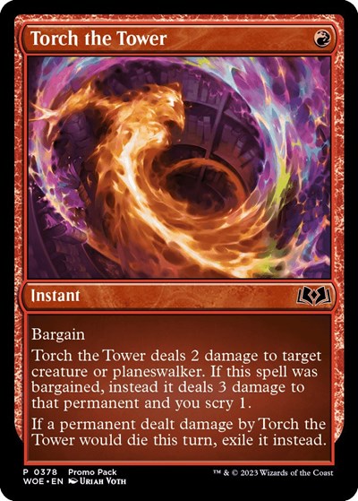 Torch the Tower (Promo Pack: Wilds of Eldraine) Light Play Foil