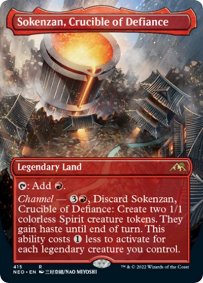 Sokenzan, Crucible of Defiance (Borderless) (Kamigawa: Neon Dynasty) Light Play