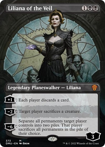 Liliana of the Veil (Borderless) (Dominaria United) Light Play Foil