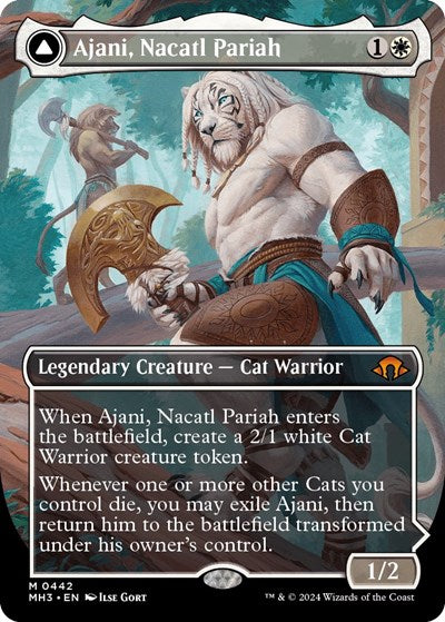 Ajani, Nacatl Pariah (Borderless) (Modern Horizons 3) Light Play