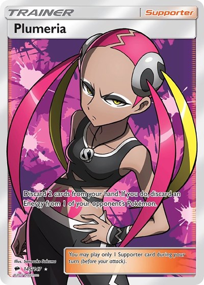 Plumeria (Full Art) (SM - Burning Shadows) Light Play Holofoil