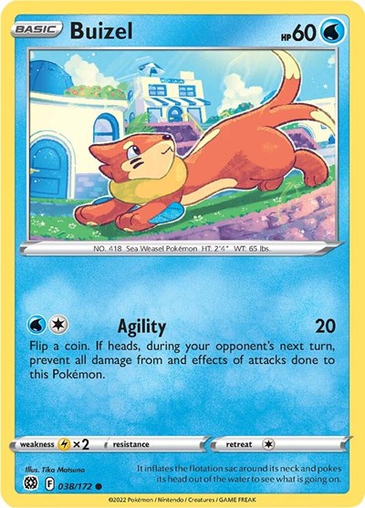 Buizel (SWSH09: Brilliant Stars) Light Play Reverse Holofoil