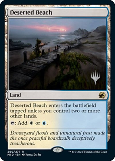 Deserted Beach (Promo Pack: Innistrad: Midnight Hunt) Light Play