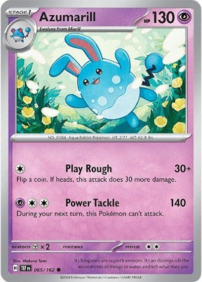 Azumarill (SV05: Temporal Forces) Light Play Reverse Holofoil