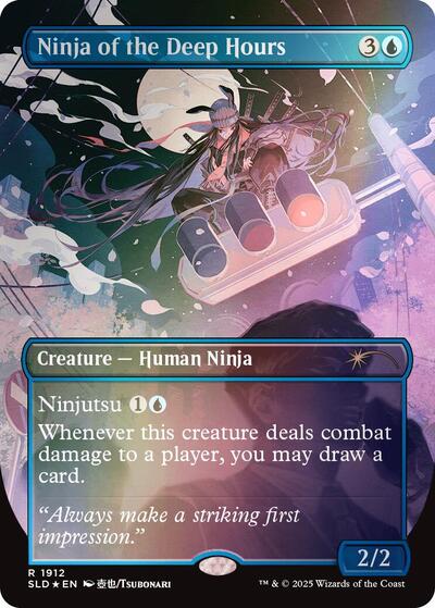 Ninja of the Deep Hours (Rainbow Foil) (Secret Lair) Light Play Foil