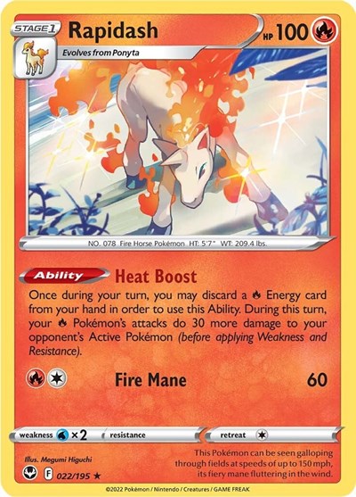 Rapidash (SWSH12: Silver Tempest) Light Play Reverse Holofoil