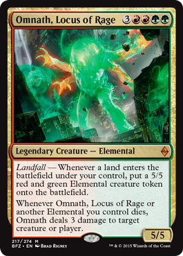 Omnath, Locus of Rage (Battle for Zendikar) Light Play Foil