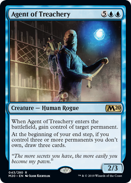 Agent of Treachery (Magic 2020 Core Set) Light Play