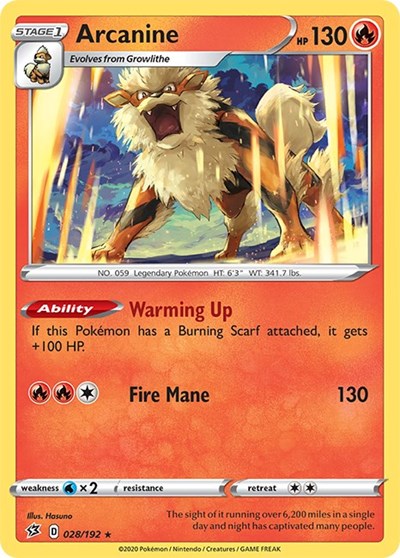 Arcanine (SWSH02: Rebel Clash) Light Play