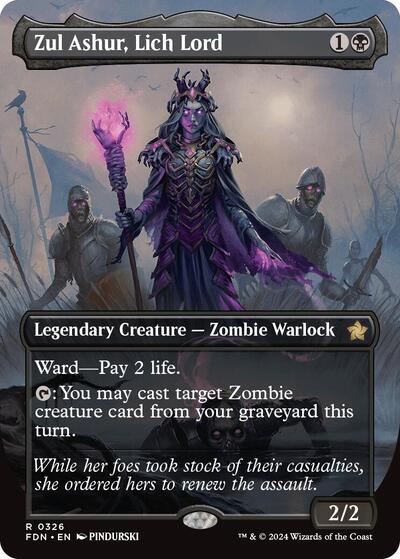 Zul Ashur, Lich Lord (Borderless) (Foundations) Light Play