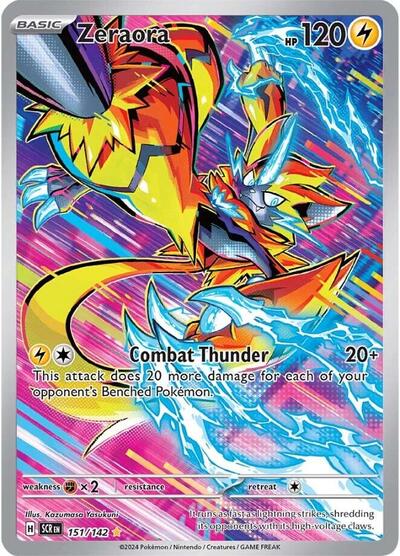 Zeraora - 151 (SV07: Stellar Crown) Light Play Holofoil