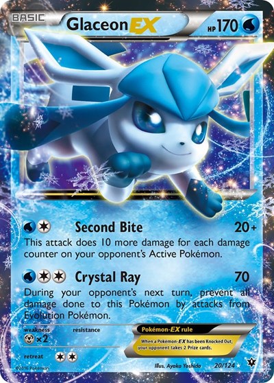 Glaceon EX (XY - Fates Collide) Light Play Holofoil