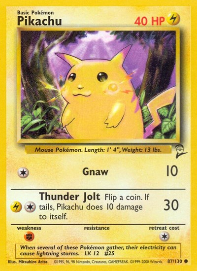 Pikachu (Base Set 2) Light Play