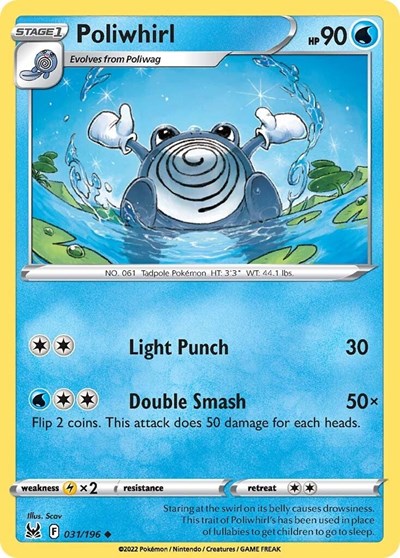 Poliwhirl (SWSH11: Lost Origin) Light Play Reverse Holofoil