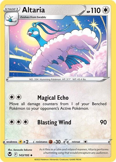 Altaria (SWSH12: Silver Tempest) Light Play Reverse Holofoil