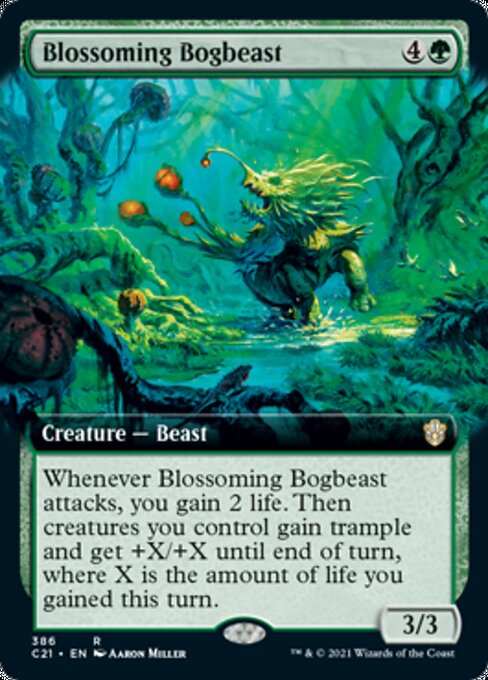 Blossoming Bogbeast (Extended Art) (Commander 2021 Strixhaven) Light Play