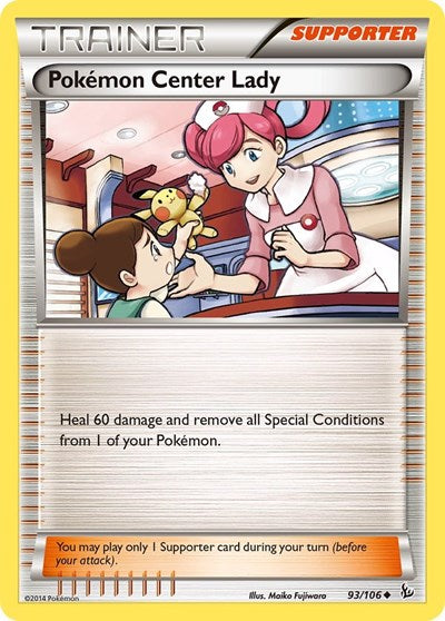 Pokemon Center Lady (XY - Flashfire) Medium Play